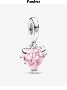 Pandora Pink Family Tree & Heart Dangle Charm